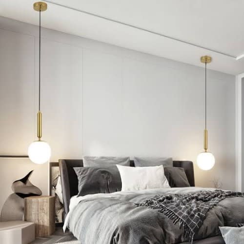 Contemporary Bedside Pendant Light - 8x24cm  - 10W