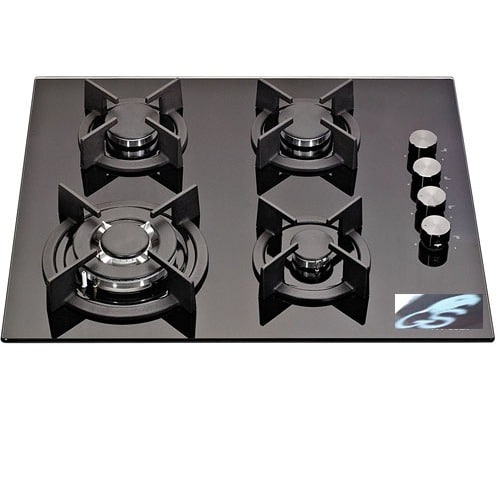 58x50cm Built-in 4 Burner Gas On Glass Hob - Gh-g614