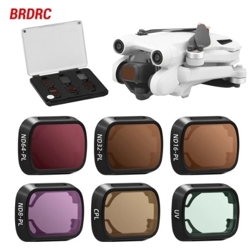 Lens Filters Set For DJI Mini 3, Mini 3 Pro Drone Camera Uv ND8 ND16 ND32 ND64