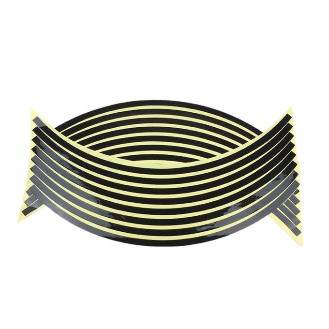Fluores Ent Rim Tape Sti Kers Wheel Stripes De Als For Motor Y Le Wheels-Black-12