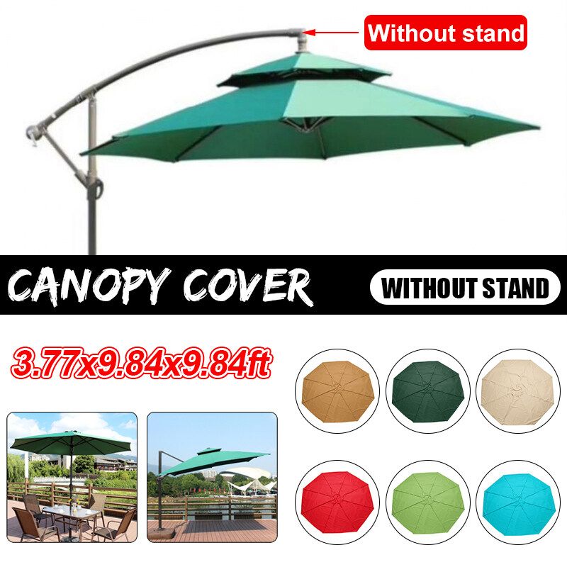 3x3m Garden Patio Sunshade Cover Replacement For 8 Arm Sun Yard Gazebo Beach Waterproof Outdoor Garden Canopy Sun Shelter Top Opening 2cm ( Cloth No Stand ! ) Army Green