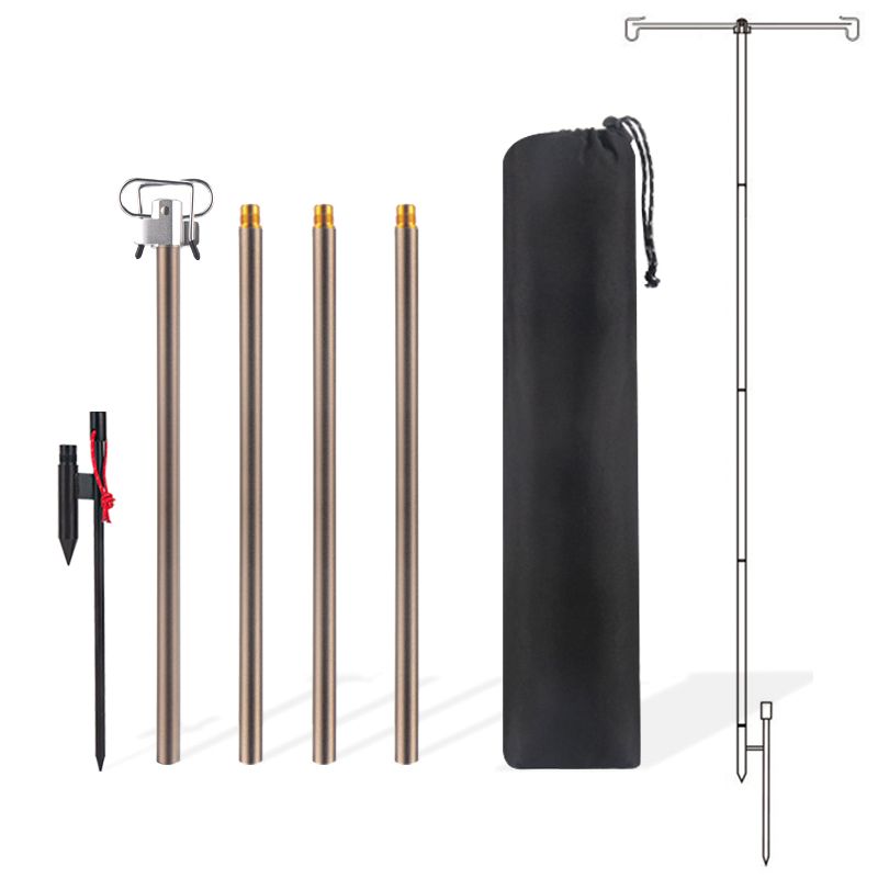 Folding Aluminum Alloy Lamp Pole Adjustable Lantern Holder