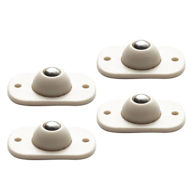 4x Universal Pulley Casters Trash Can Paste Stainless Steel Ball