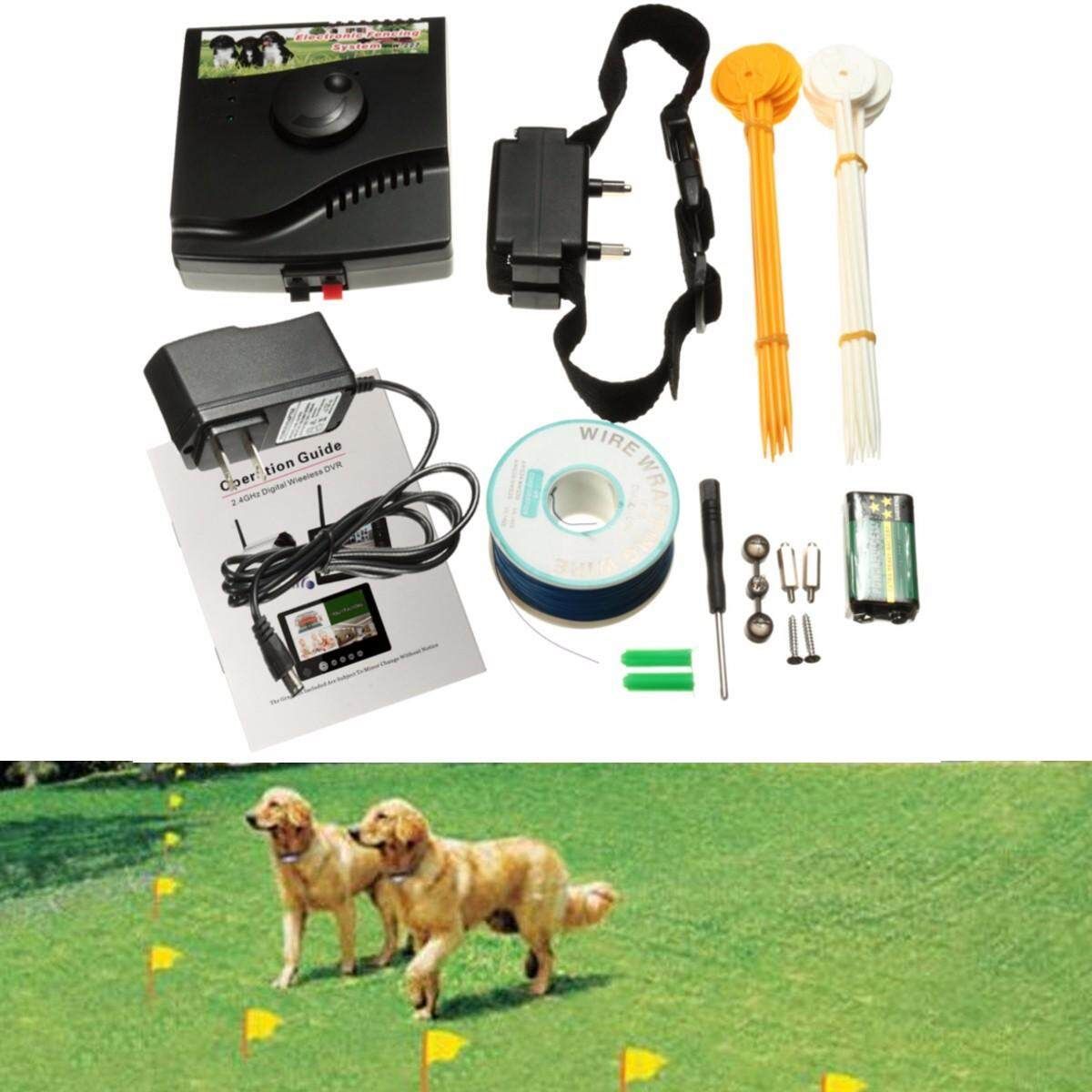 New Waterproof Underground Electric Dog Fence Fencing System 1 Shock Collar Kit UK Plug British Rules