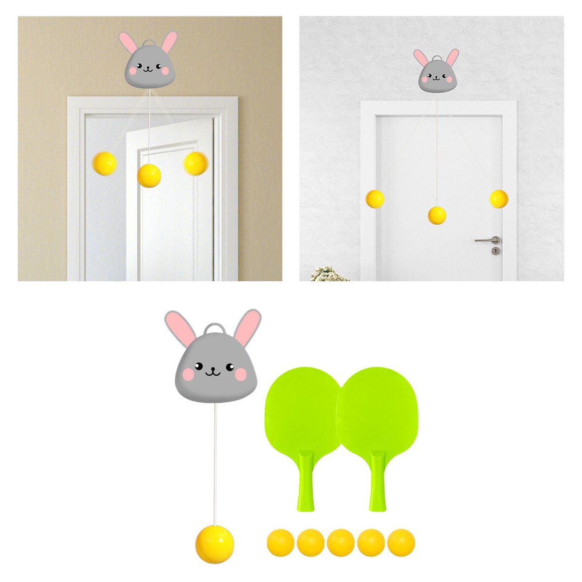 Table Tennis Exerciser, Table Tennis, Self Gray 3 Balls