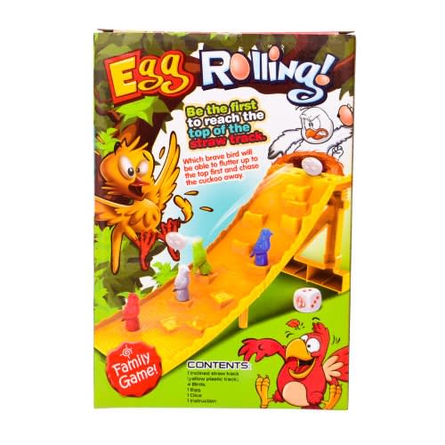 Plastic Egg Rolling With 4 Birds And Dice For Children Set Of 8 Pieces
