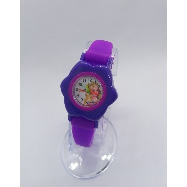 Analog Silicone Watch - Barbie Doll Cartoon Character - Purple