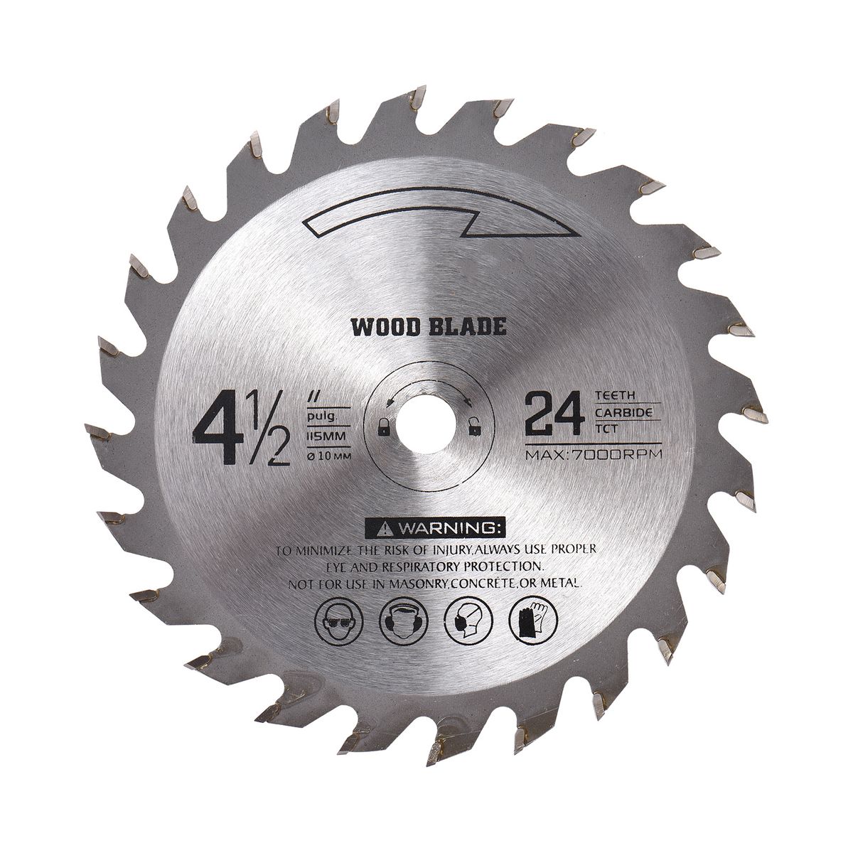 24T-TCT Wood Cutting Disc 115mm*10mm Circular Alloy Steel
