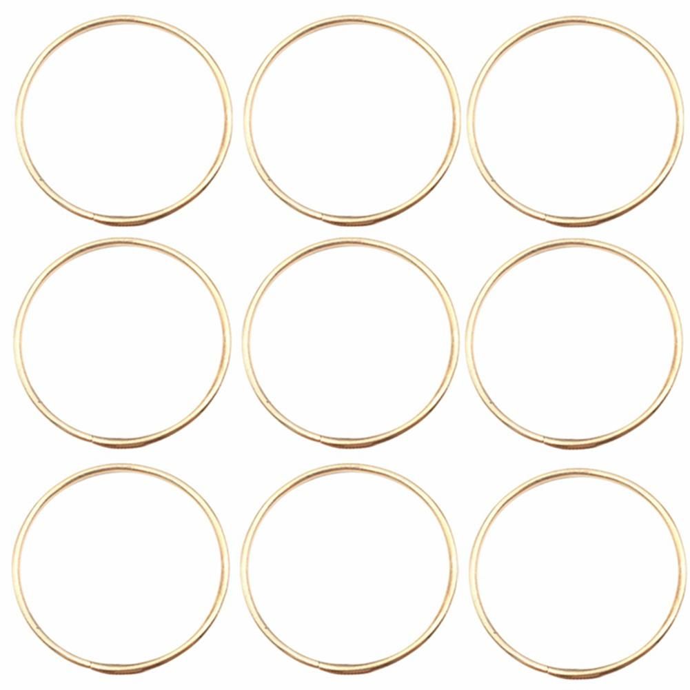 100PCS Gold Color Big Dream Catcher Circle Ring Craft Rings for Dream Catchers Hoops Hanging DIY Connectors 65MM