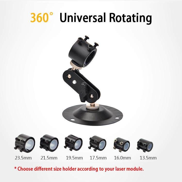 MTOLASER 13.5mm-23.5mm Laser Module Pointer Holder 360&deg; Adjustable Wall Ceiling Mount Clamp Bracket - 23.5mm 23.5mm