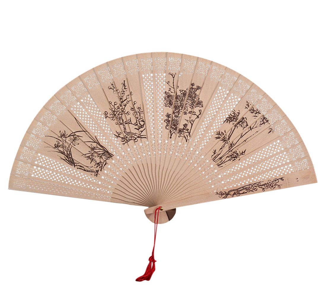 And G619 Wedding 2019 Hollow Gift Fan Wooden Chinese Closing Opening Folding Exquisite Smooth Hand Traditional Made