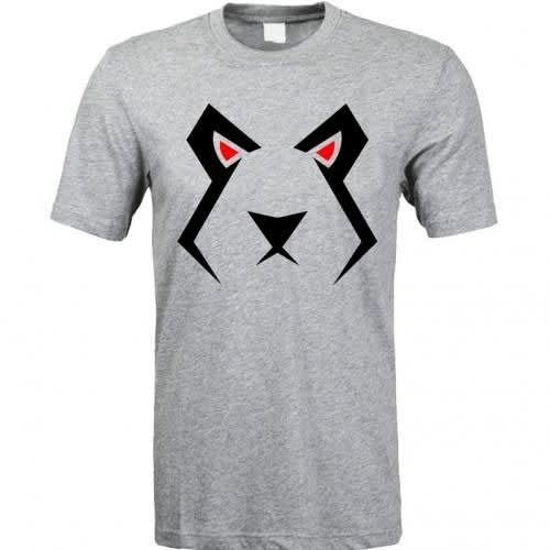 Last Samurai Panda Print Tshirt -grey
