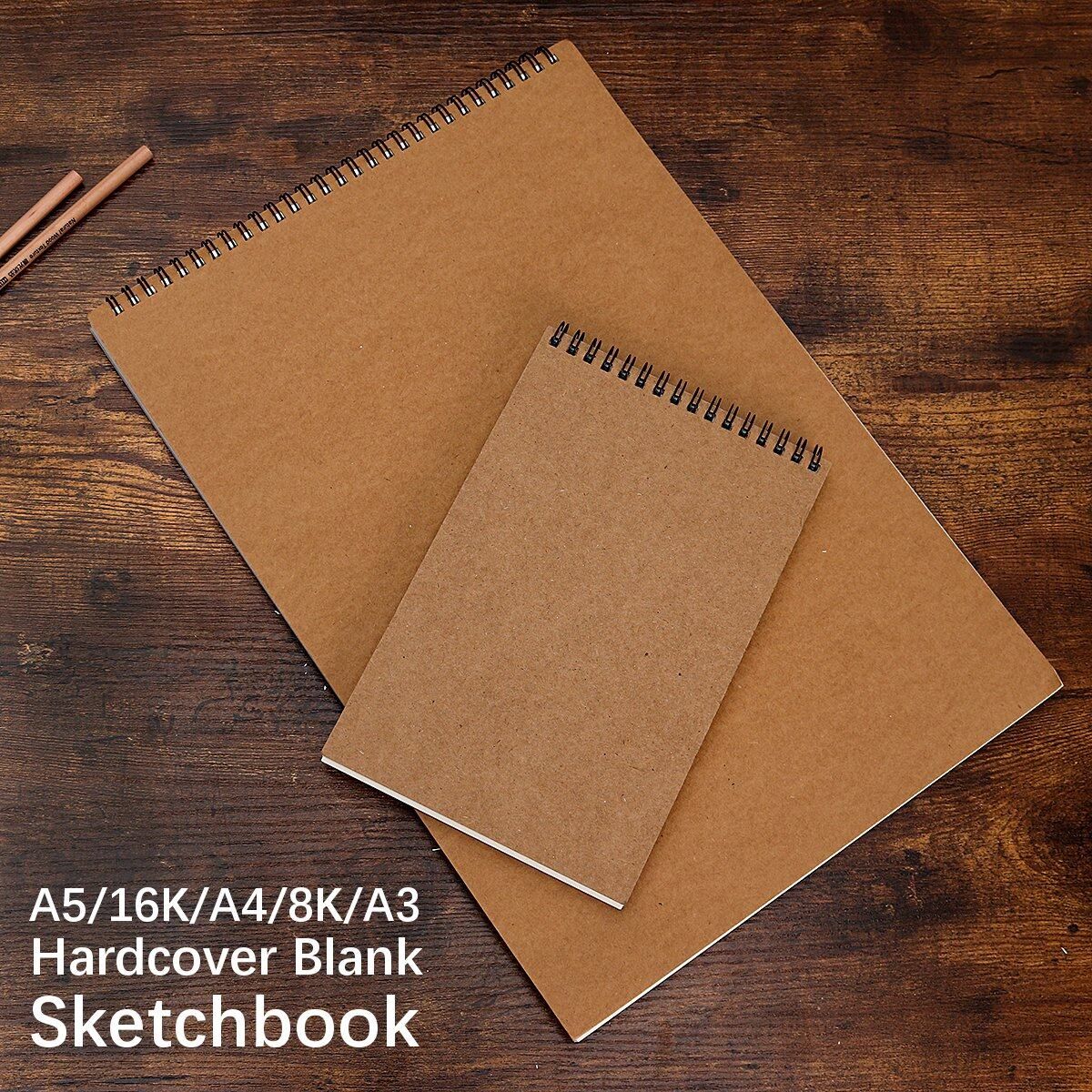 A5/16K/A4/8K/A3 Hardcover Blank Sketchbook Portrait Drawing Art Paper 16K 160g
