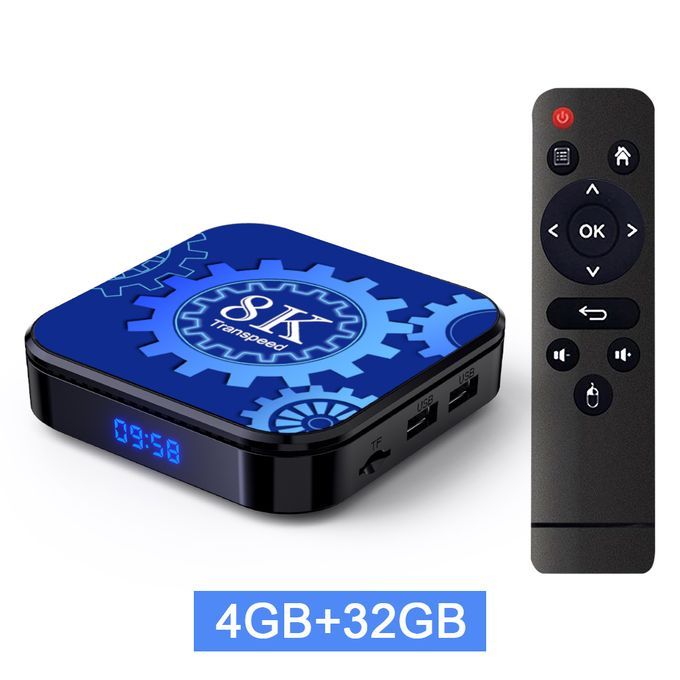Transpeed Android 13 TV Box Wifi6 Dual Wifi Support 8K Video