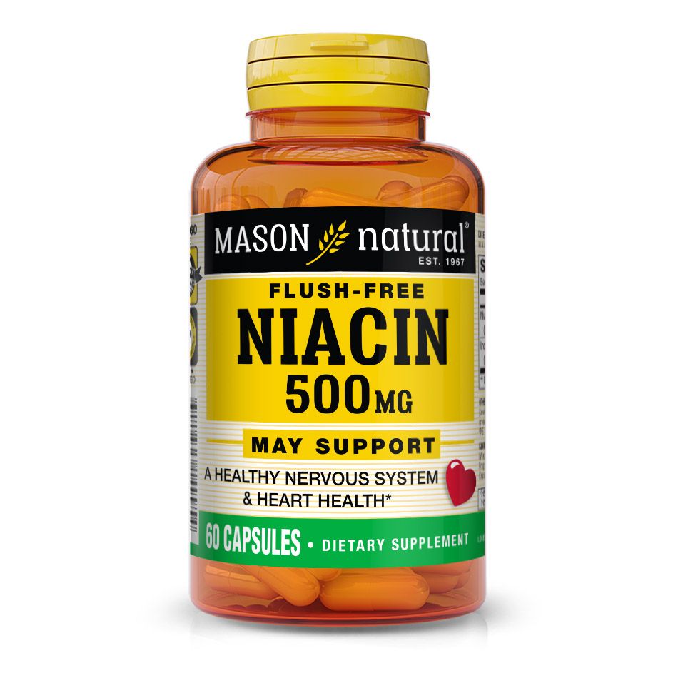 NIACIN 500mg Flush Free- 60 Capsules