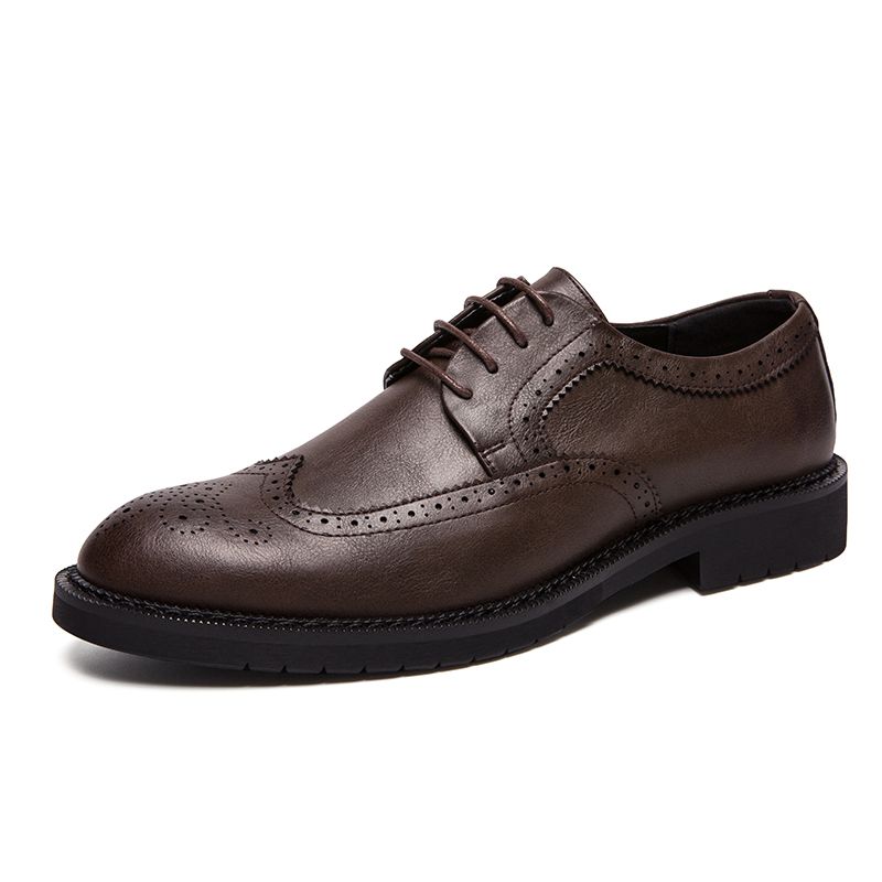 Leisure Mens Leather Shoes Non-slip Formal Leather Shoes