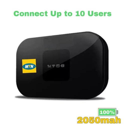 MTN 4G LTE Mobile WiFi Router With Free 30 Gig Bonus Data Sim Card & 2,050mAh Battery
