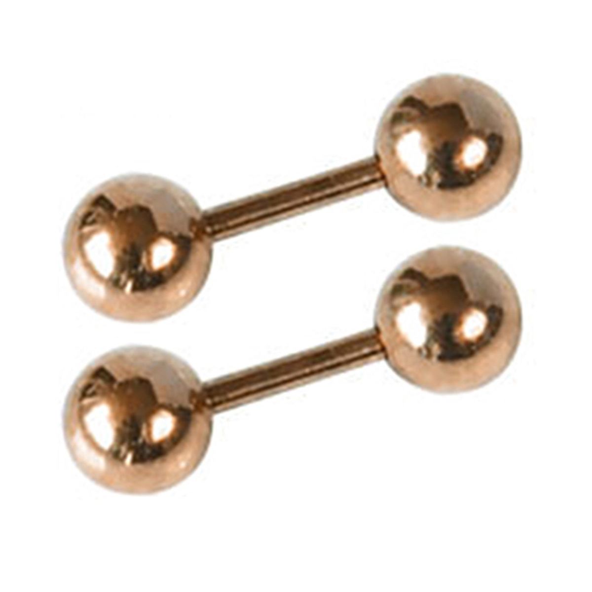 Ear Studs Simple Wear-resistant Men Punk Ball-Champagne