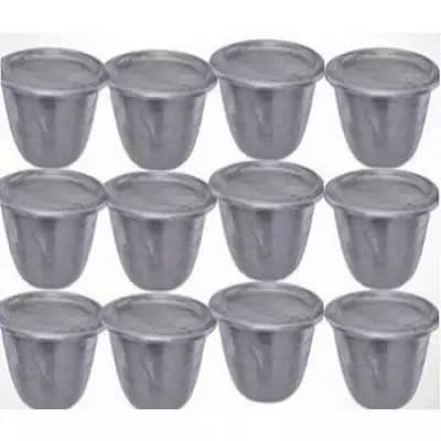 Stainless Steel Moi Moi Plate - 12 Pieces