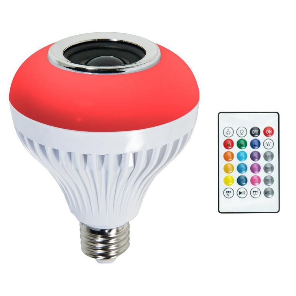 5-7W LED RGB Wireless Bluetooth Speaker Bulb Light Dimmable Music Lamp