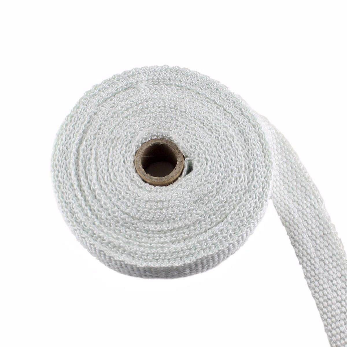 MOTORCYCLE EXHAUST PIPE WRAP THERMO HEADER TAPE KIT 25FT FIBERGLASS ATV QUAD 4X4