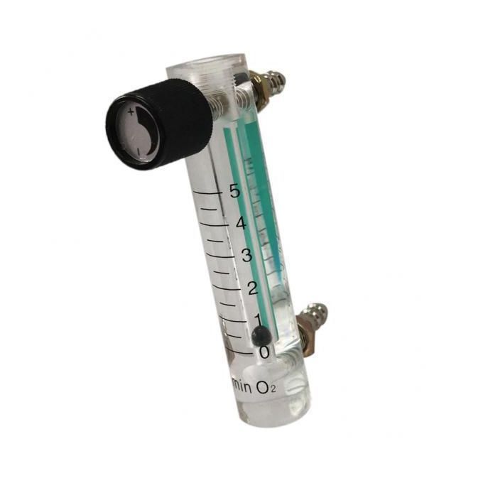 2xOxygen Flow Meter Flowmeter With Control Valve For Oxygen Air 0-5L