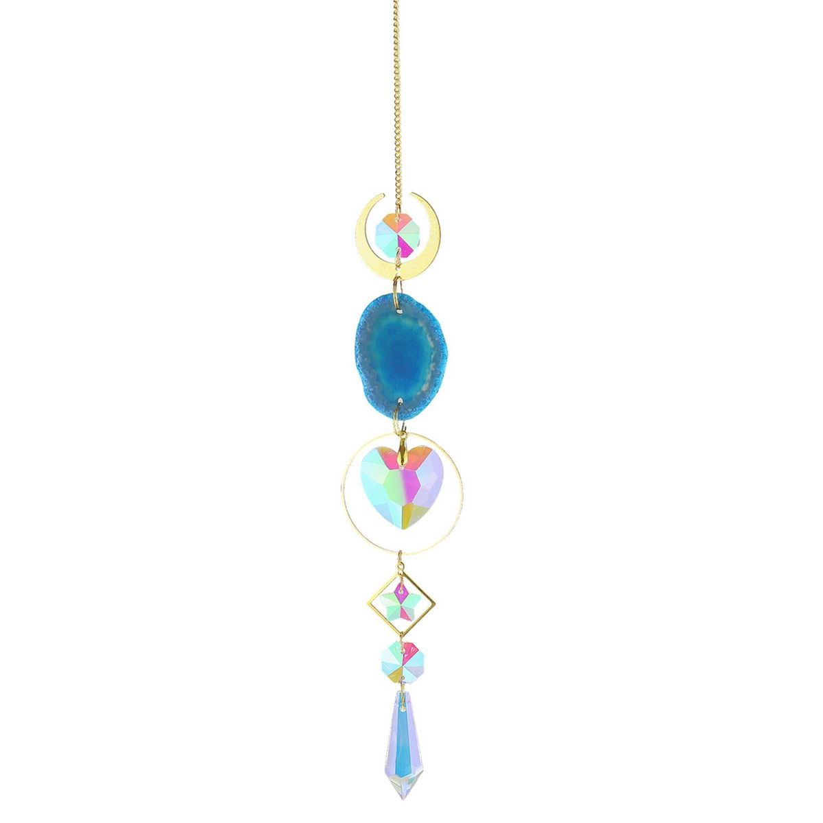 Prism Suncatcher Hanging Light Catcher Rainbow Maker Window Patio Ornament Blue