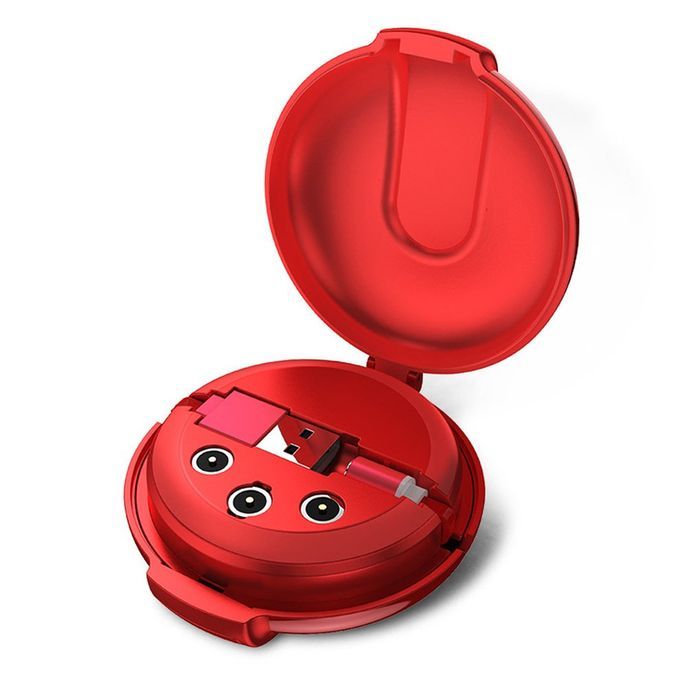 Magneti  Su Tion Three-In-One Data Line Magnet Phone  Harger Powerful Magneti -red
