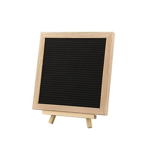 Changeable Felt Letter Board With Display Stand - Black