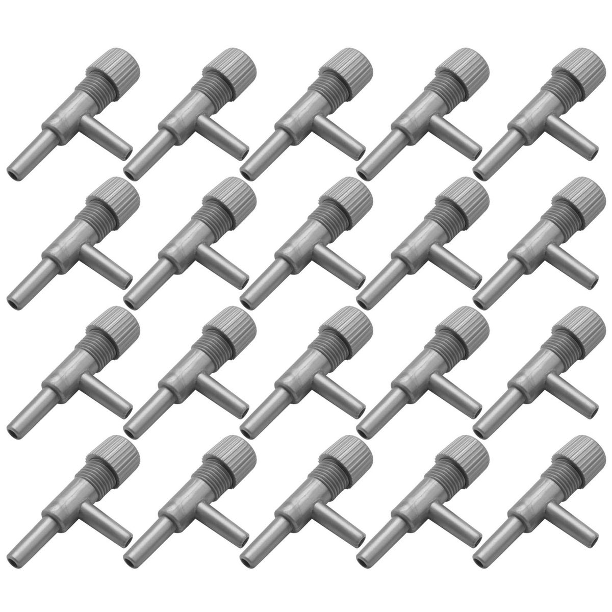 Aquarium Fish Oxygen Air Line Tubing Flow Control Valve 20 Pcs Gray
