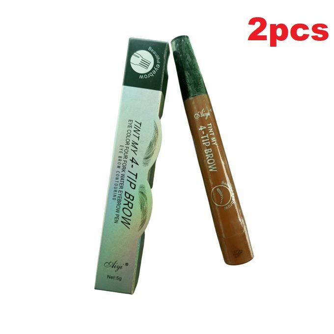Water Resistant Eyebrow Pencil - Dark Brown 2pcs