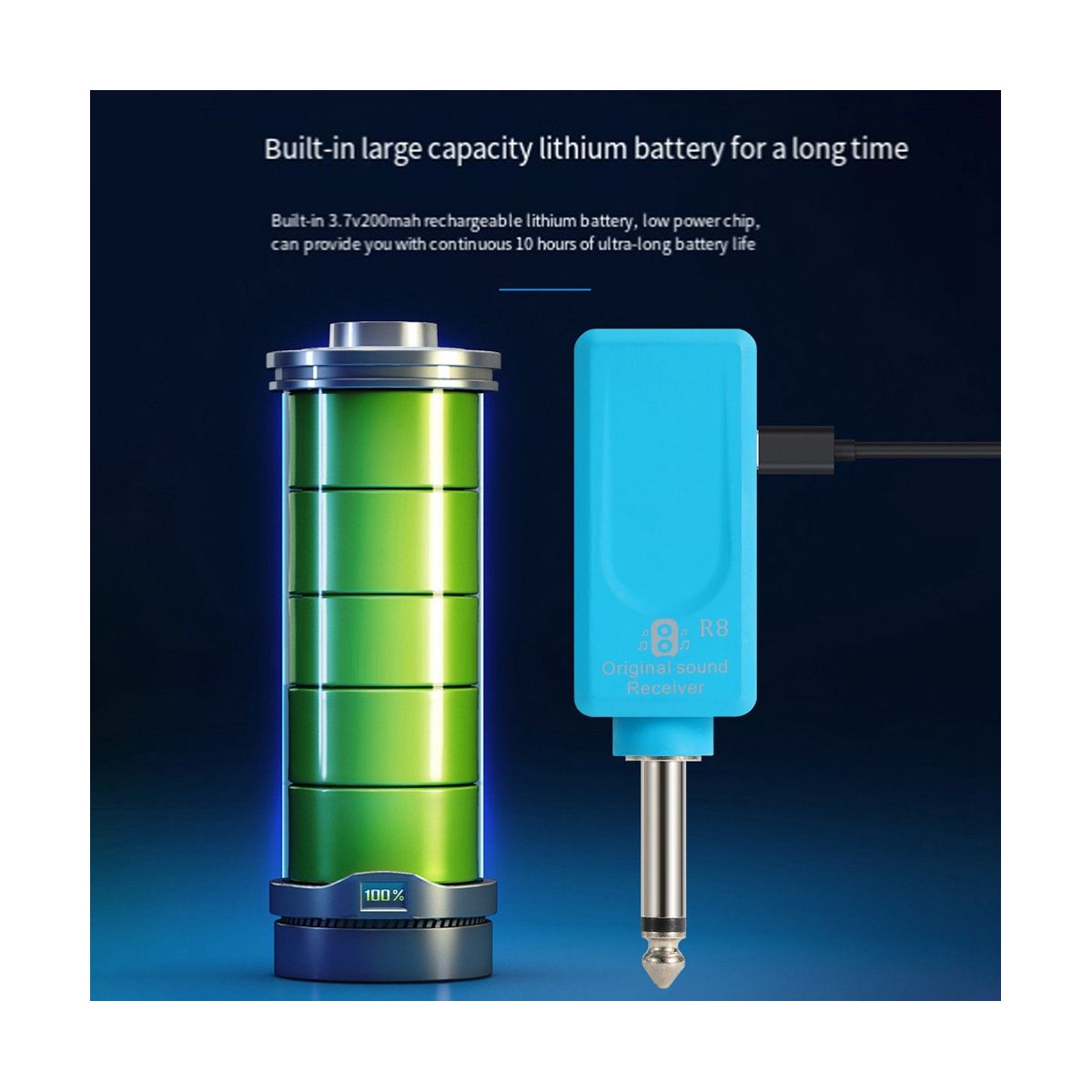 Speakers Sound Instruments Bass Keys Electric Guitar Electronic Blow Tube Saxophone Wireless Audio Transceiver,Black