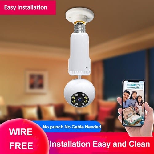 Panoramic 2mp Fisheye  360 Degree Home Security Camera - Two Way Talk Audio Wi-fi