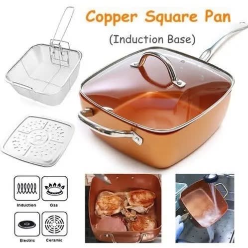 Copper Square Pan - Set Of 4