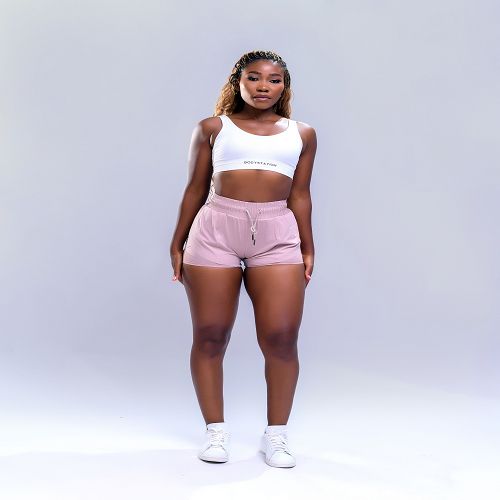 Sasha Shorts With Drawstrings - Peach