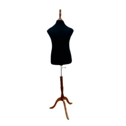 Male Padded Bust Mannequin With Tripod Stand