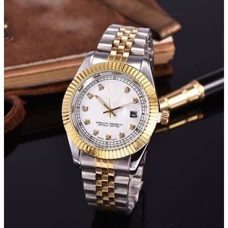 Unisex Wrist Watch - Silver & Gold