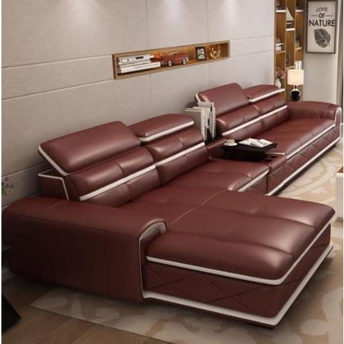 Rio L-shaped Sofa - Brown