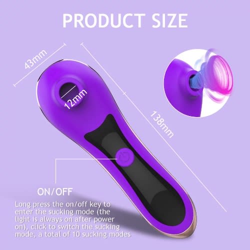 Oasis Purple Sucker Vibrator