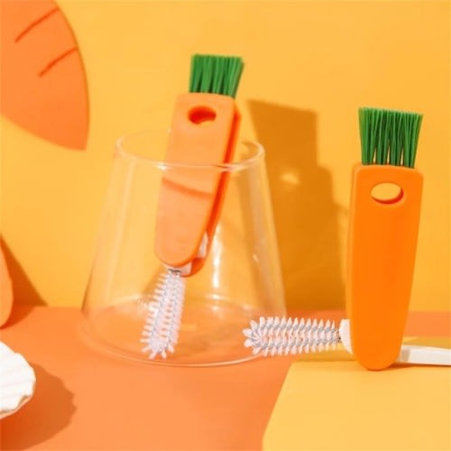 Mini Cup Cover Cleaning Brush - 3 In 1 - 2pcs - 13cm - 2.5cm