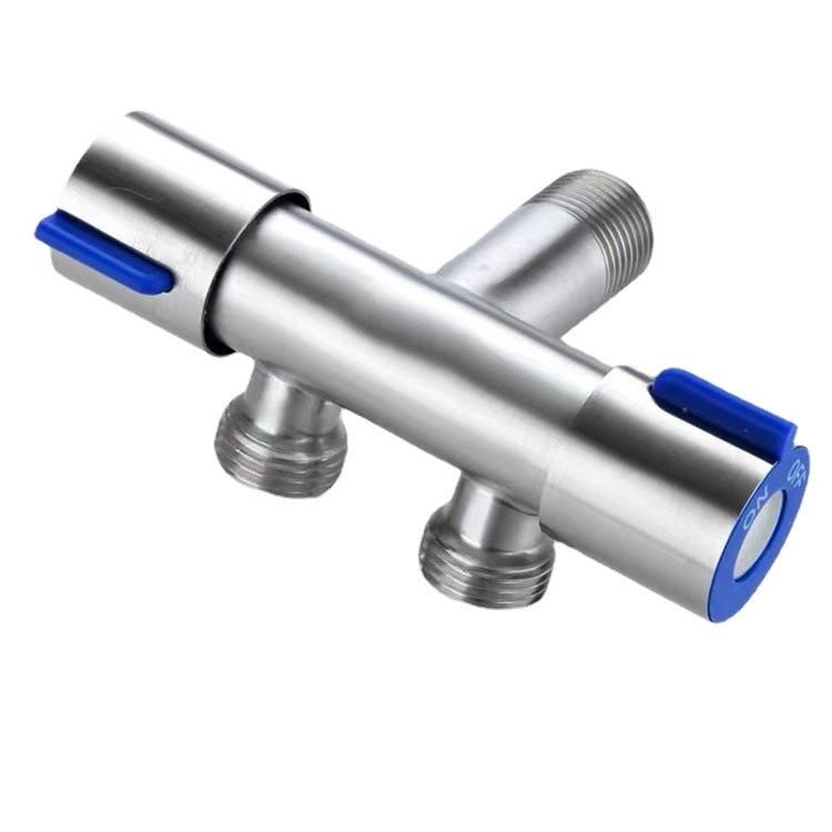 20mm Interface Stainless Steel Copper Core Toilet One In And Two Out Triangular Valve N1.