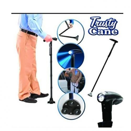 Sturdy Adjustable Walking Cane + LED Light