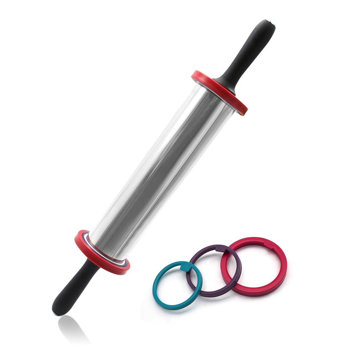 11 Inch Stainless Steel Non-stick Rolling Pin 3 Sections