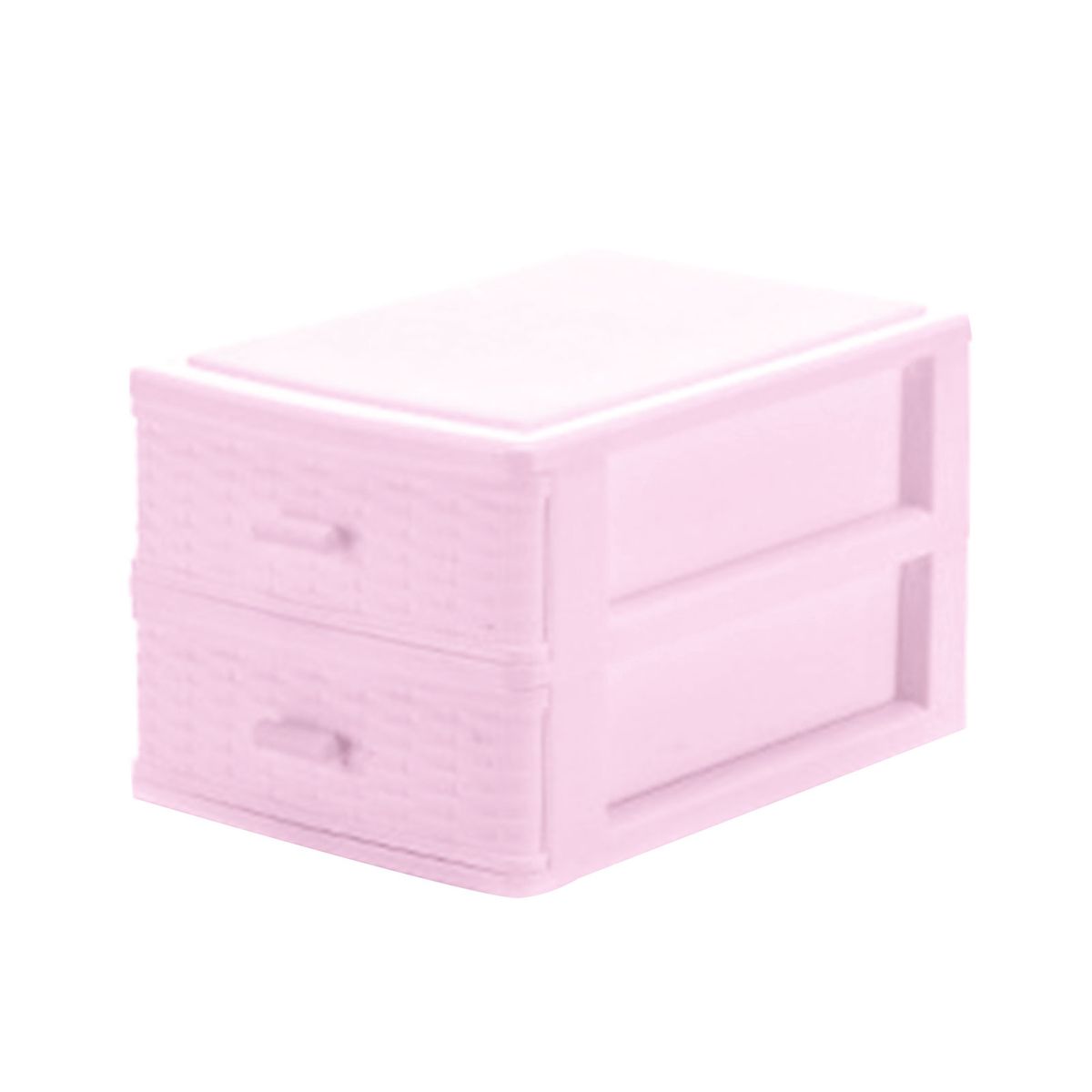 Mini Multi-Layer Desktop Drawer Style Storage Box-Pink