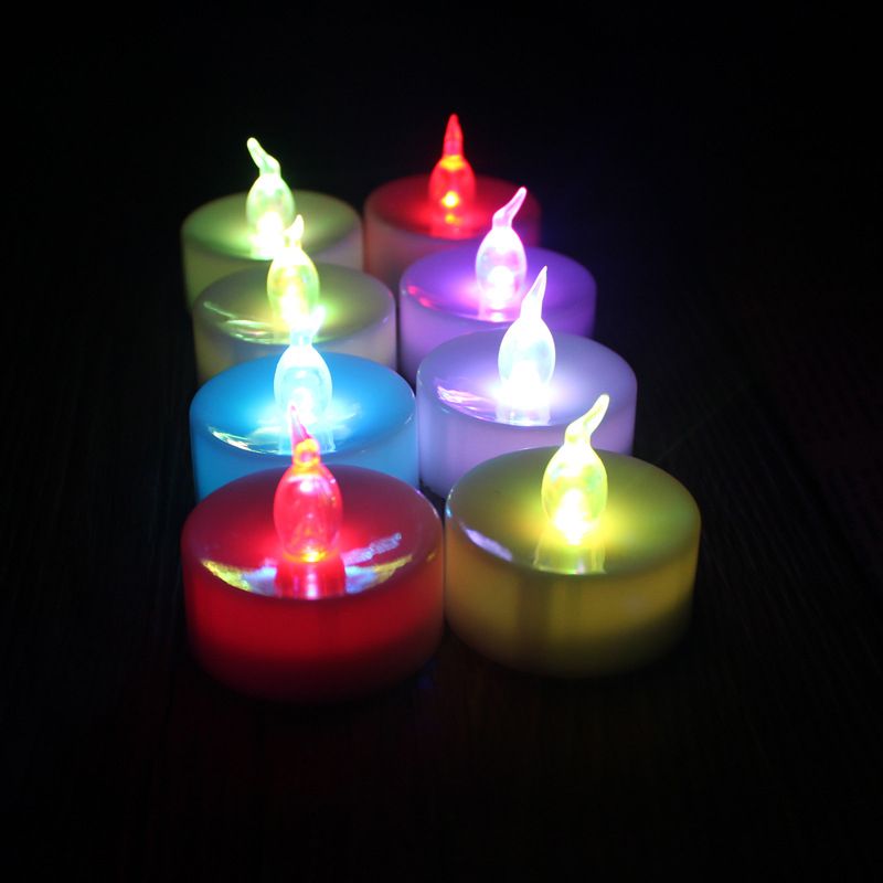 Pack Of 6 Small Color Changing LED Church Candles With