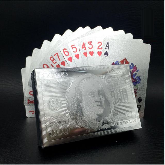 High Quality Silver Plastic Card Silver Pokers Pvc Plastic