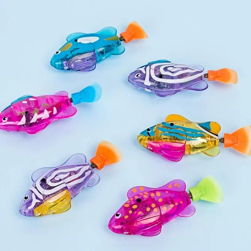 Sensor Swimming Fish Swimming Simulation Electric Cool Colorful Fish Summer Water Play Toys Magical Light-emitting Swimming Fish