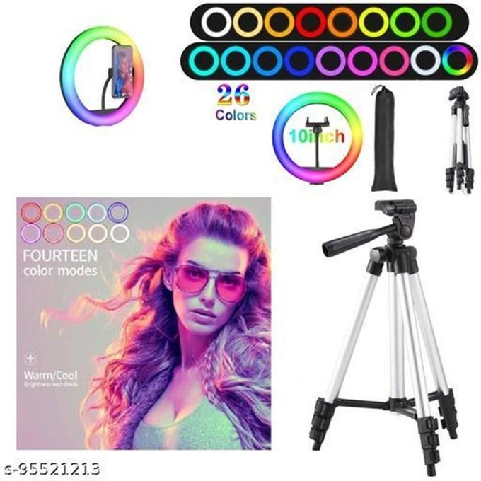 10-inch RGB selfie ring fill-in beauty light with tripod