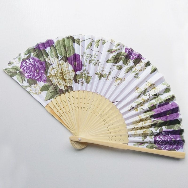 Party Pocket Summer Flower Vintage New Gifts Fan Flower Held Fan Dance Fan Chinese Party 1pc Folding Fan Wedding Bamboo Hand