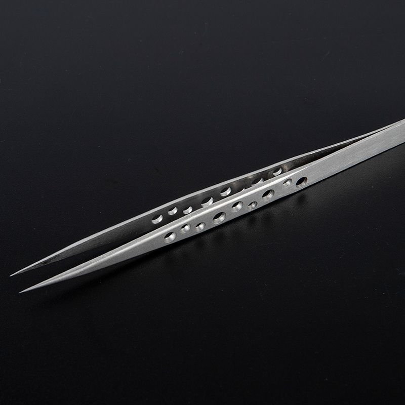 1PC ESD Industrial Tweezers Anti-static Anti-Magnetic Stainless Steel Tweezers For Electronics Soldering Maintenance Tool-A